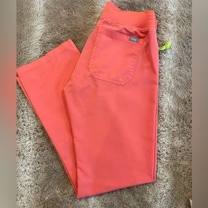 Figs Livingston scrub pants hot coral